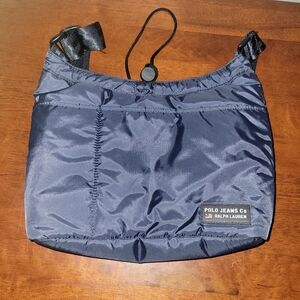 Polo Sport Ralph Lauren Bag Navy Nylon Shoulder Hobo Outside Pockets Adjustable